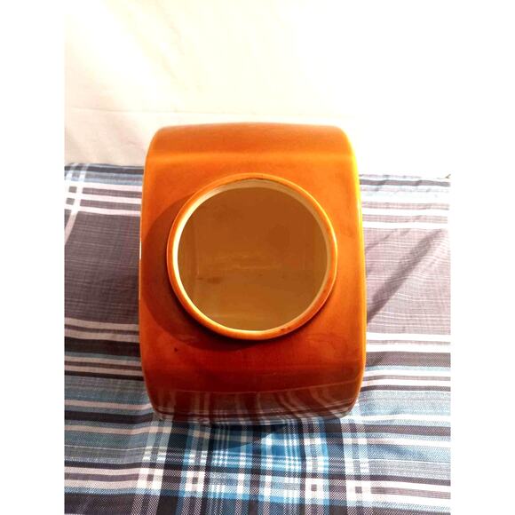 Vintage Hyalyn 200 D Burnished Brown Tilted Ceramic Cookie Jar - - Picture 5 of 8